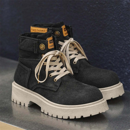 Bottines bleues effet jean - 42 / Black