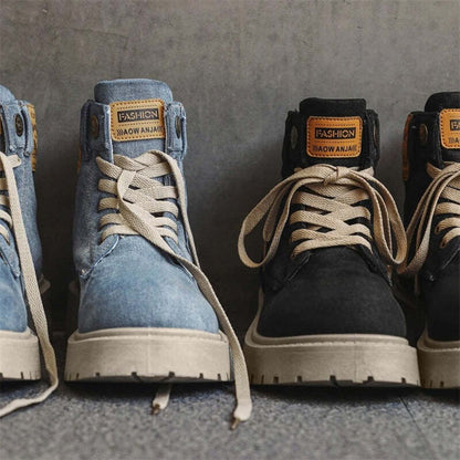 Bottines bleues effet jean - 42 / RoyalBlue