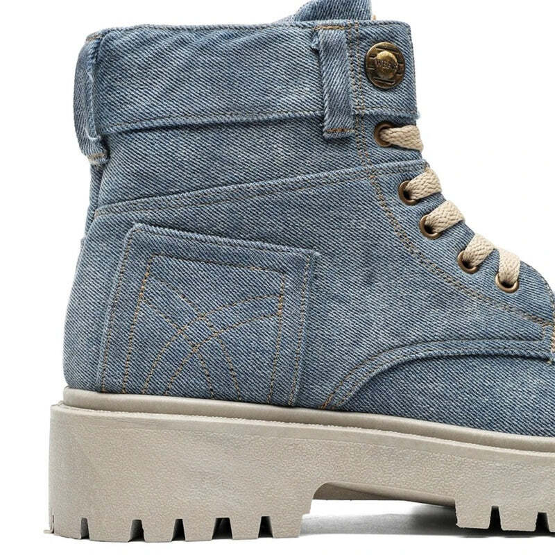 Bottines bleues effet jean - Image 15