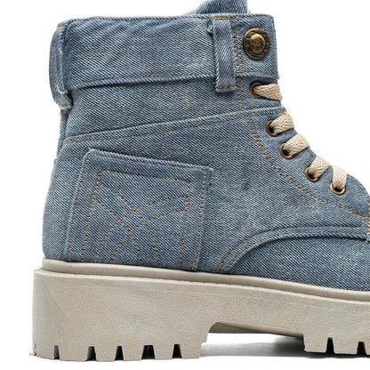 Bottines bleues effet jean - Image 15