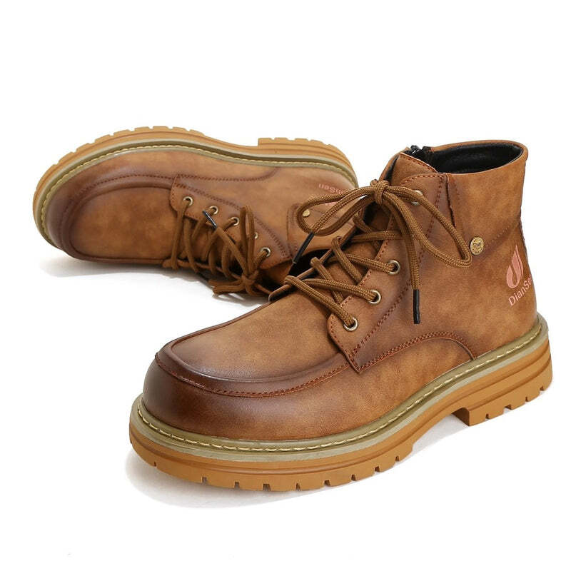 Bottines orthopédiques en cuir marron - 43 / Chocolate