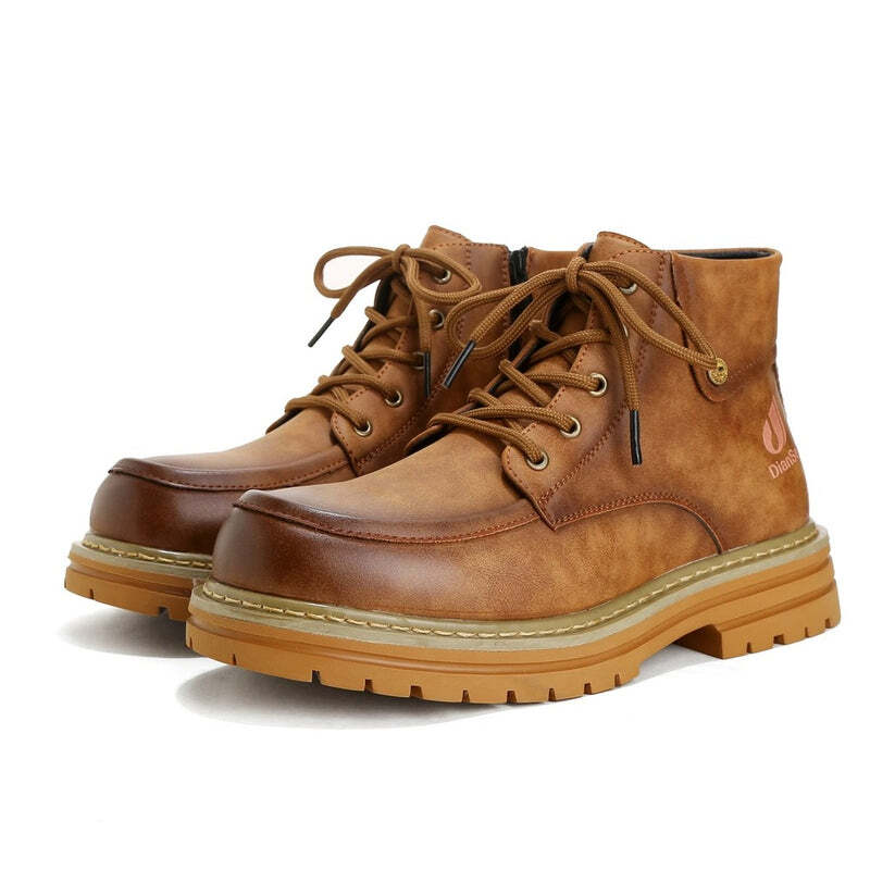 Bottines orthopédiques en cuir marron - 42 / Chocolate