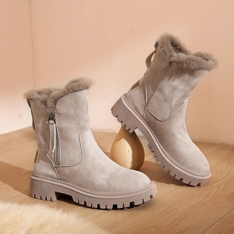 Bottes de Neige Femme - Fourrées & Chauffantes - Confort Hiver