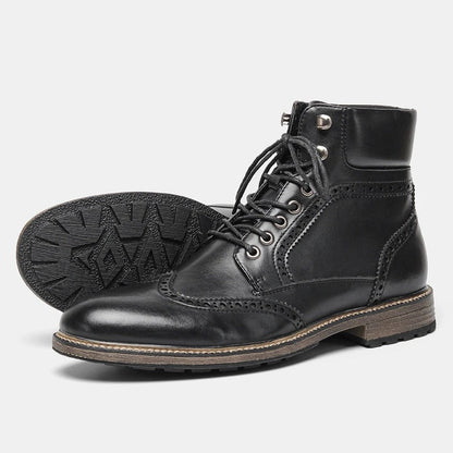 Bottines en cuir marron pour homme - 43 / Sienna