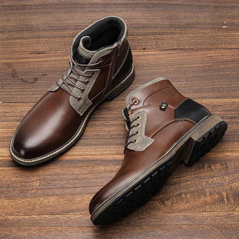 Bottines en cuir marron pour homme - 41 / Sienna