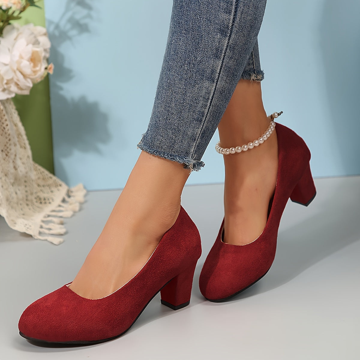 Laure™ – Escarpins à bout large et talon stable pour un confort sans douleur - Noir / 37