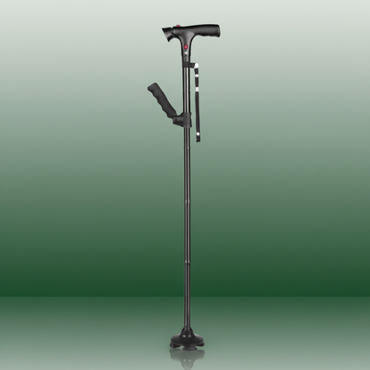 Canne Orthopédique à Quatre Pieds et Pliable avec Lampe LED Intégrée - Default Title