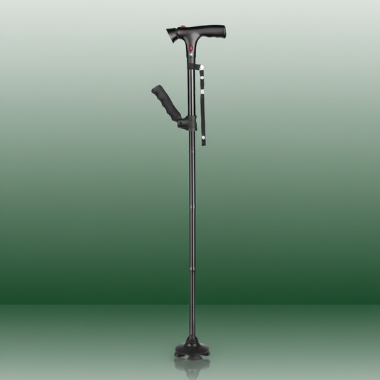 Canne Orthopédique à Quatre Pieds et Pliable avec Lampe LED Intégrée - Default Title