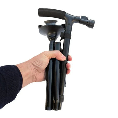 Canne Orthopédique à Quatre Pieds et Pliable avec Lampe LED Intégrée - Image 2
