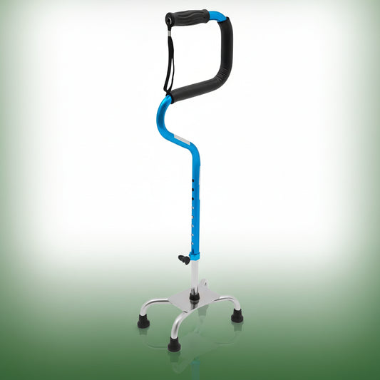 Canne Orthopédique Télescopique Pliable pour Personnes Âgées - Bleu