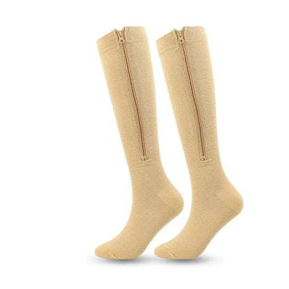 Chaussette Orthopédique Femme Montante avec Fermeture Éclair - Noir / L-XL