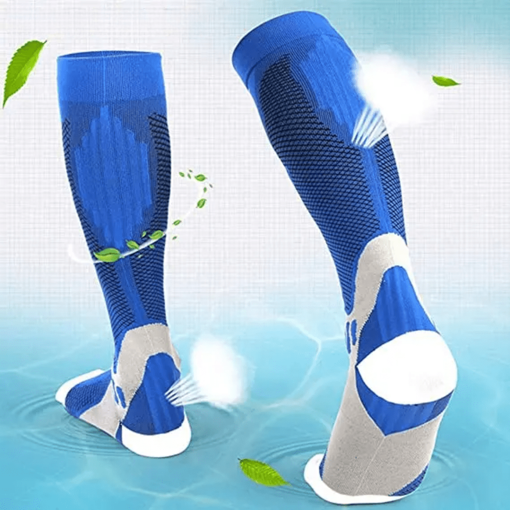 Chaussette Orthopédique Femme Montante pour Varices et Jambes Enflées - Orange / 2XL