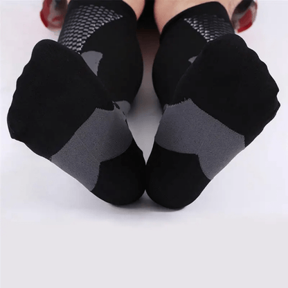 Chaussette Orthopédique Femme Montante pour Varices et Jambes Enflées - Orange / L-XL