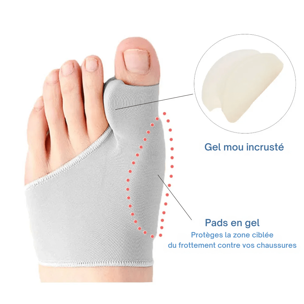 Chaussette Orthopédique Femme pour le Traitement d’Hallux Valgus - Peau