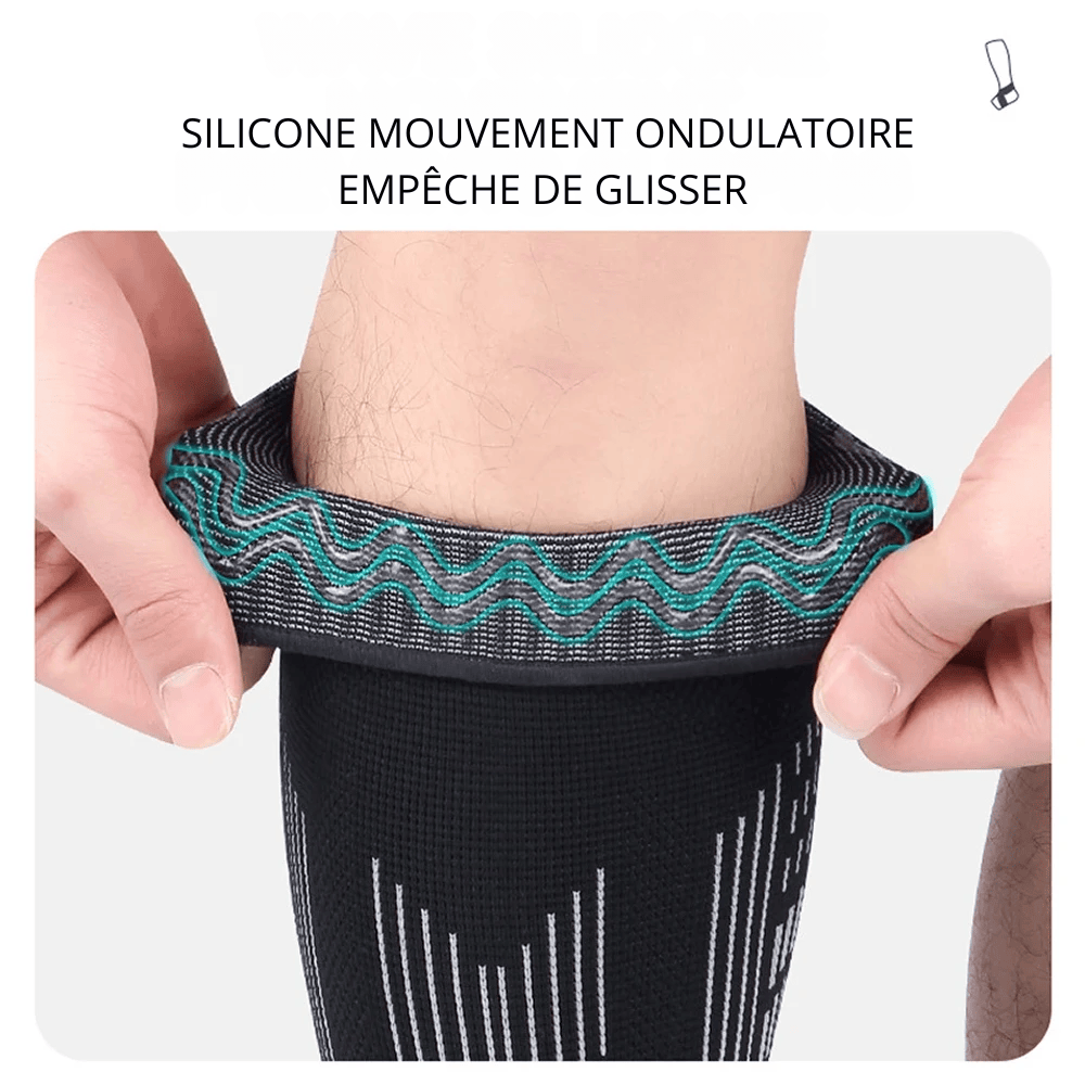 Chaussette Orthopédique Homme de Compression Anti Gonflement - Gris / L