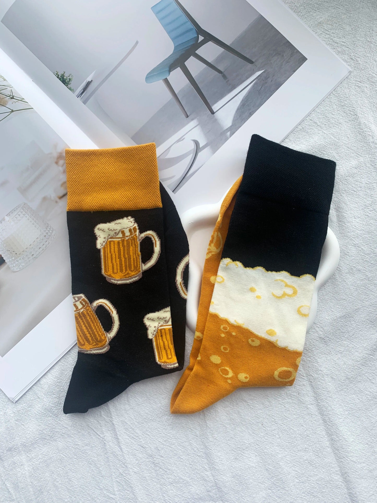 Chaussette fantaisie homme - 39 / Noir