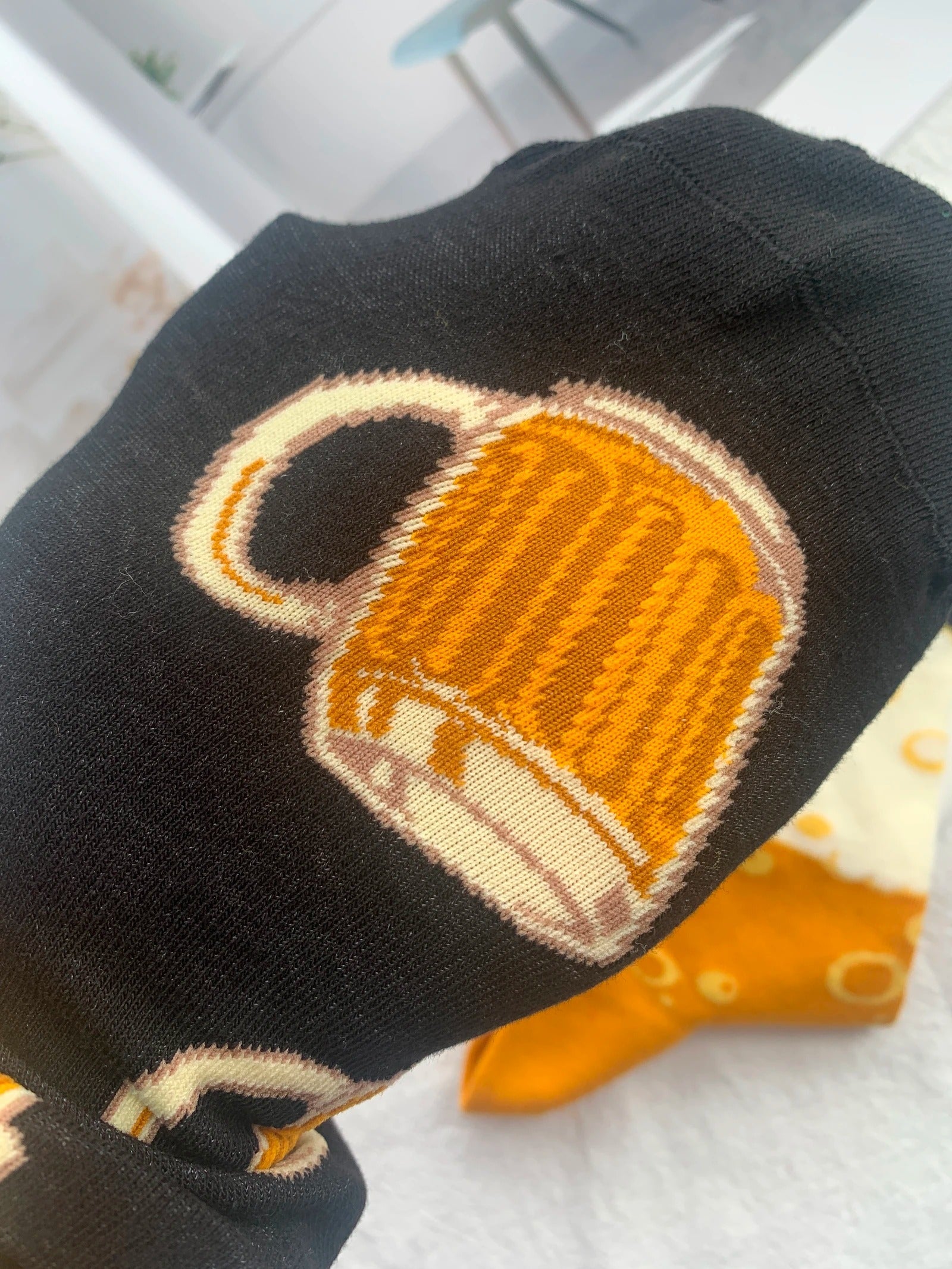 Chaussette fantaisie homme - 39 / Jaune