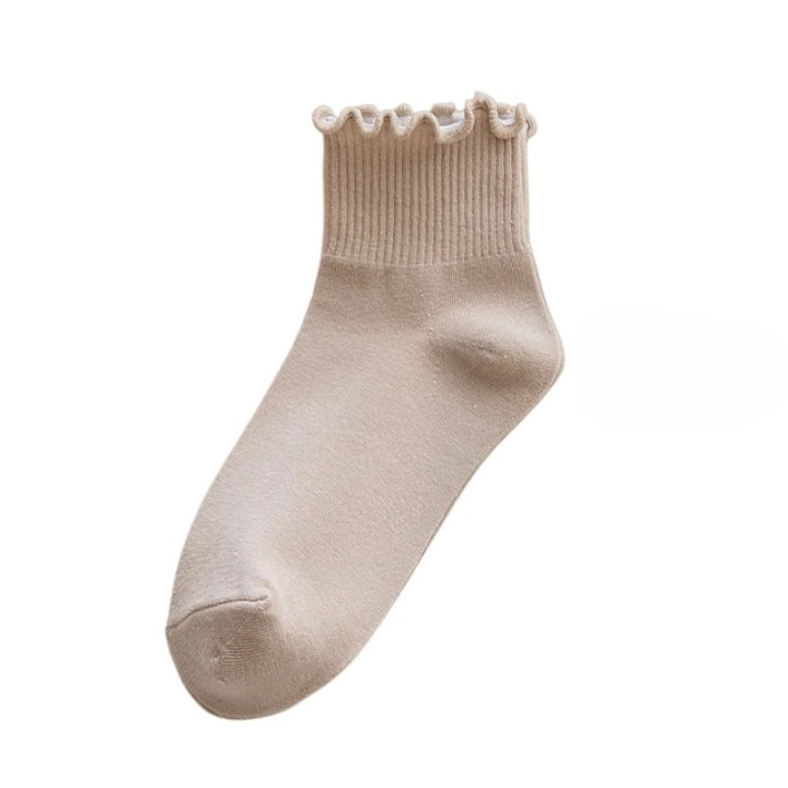 Chaussette froufrou - 35 / Brun