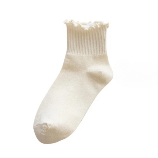 Chaussette froufrou - 34 / Blanc