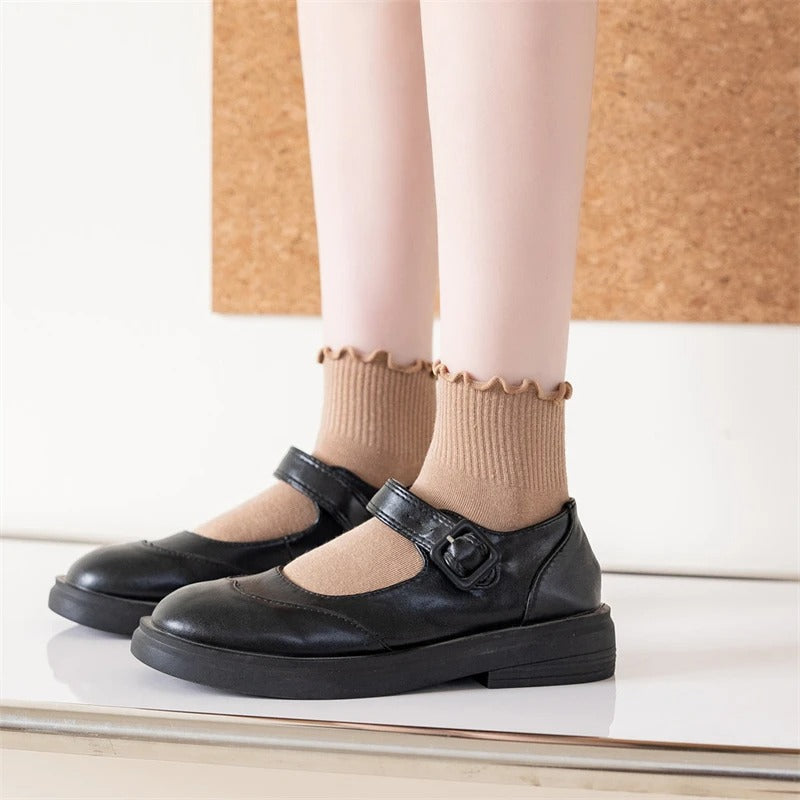 Chaussette froufrou - 34 / Bisque