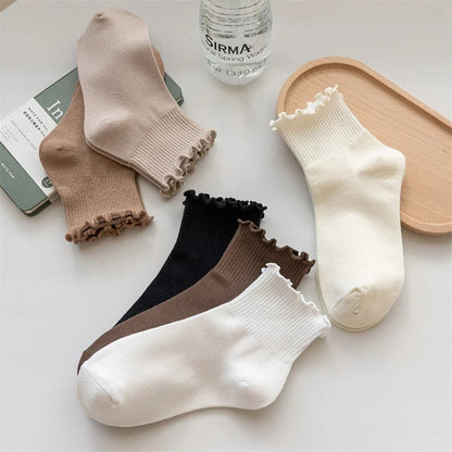 Chaussette froufrou - 34 / Brun