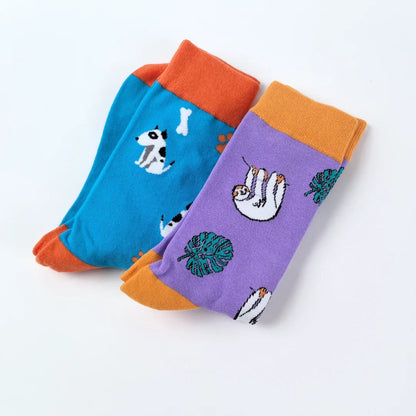 Chaussette funny - 35 / Violet