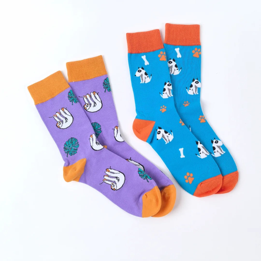 Chaussette funny - 36 / Bleu