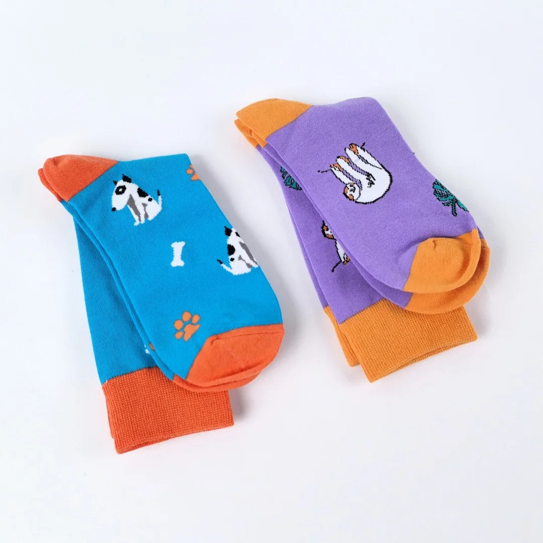 Chaussette funny - 36 / Violet
