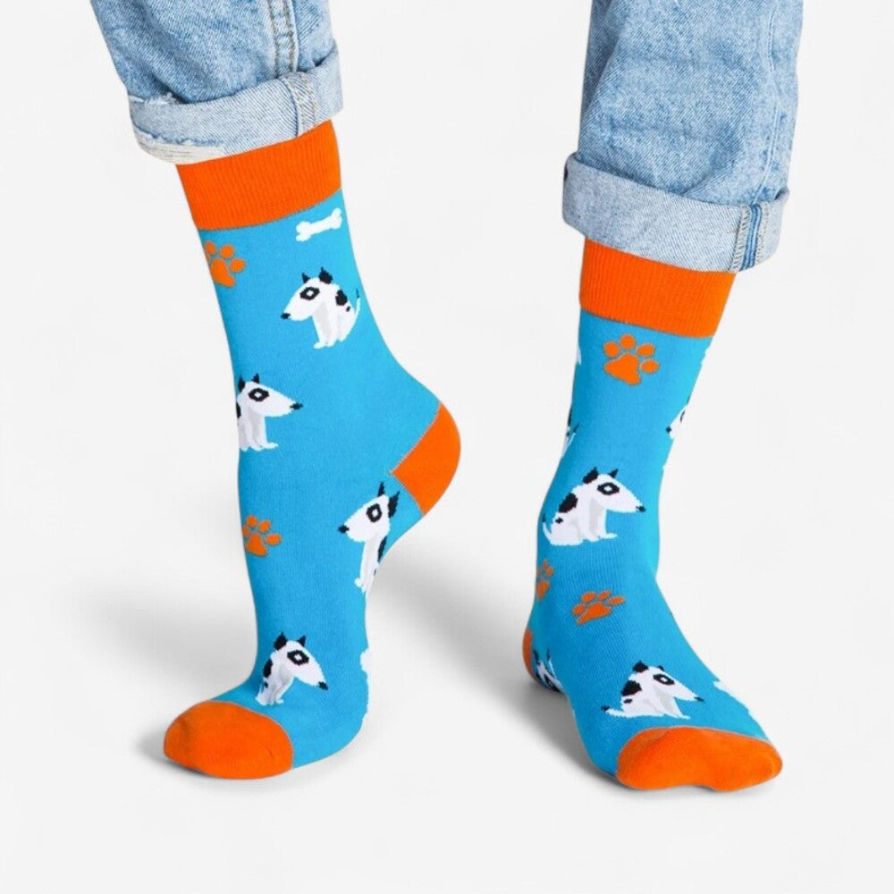 Chaussette funny - 37 / Bleu