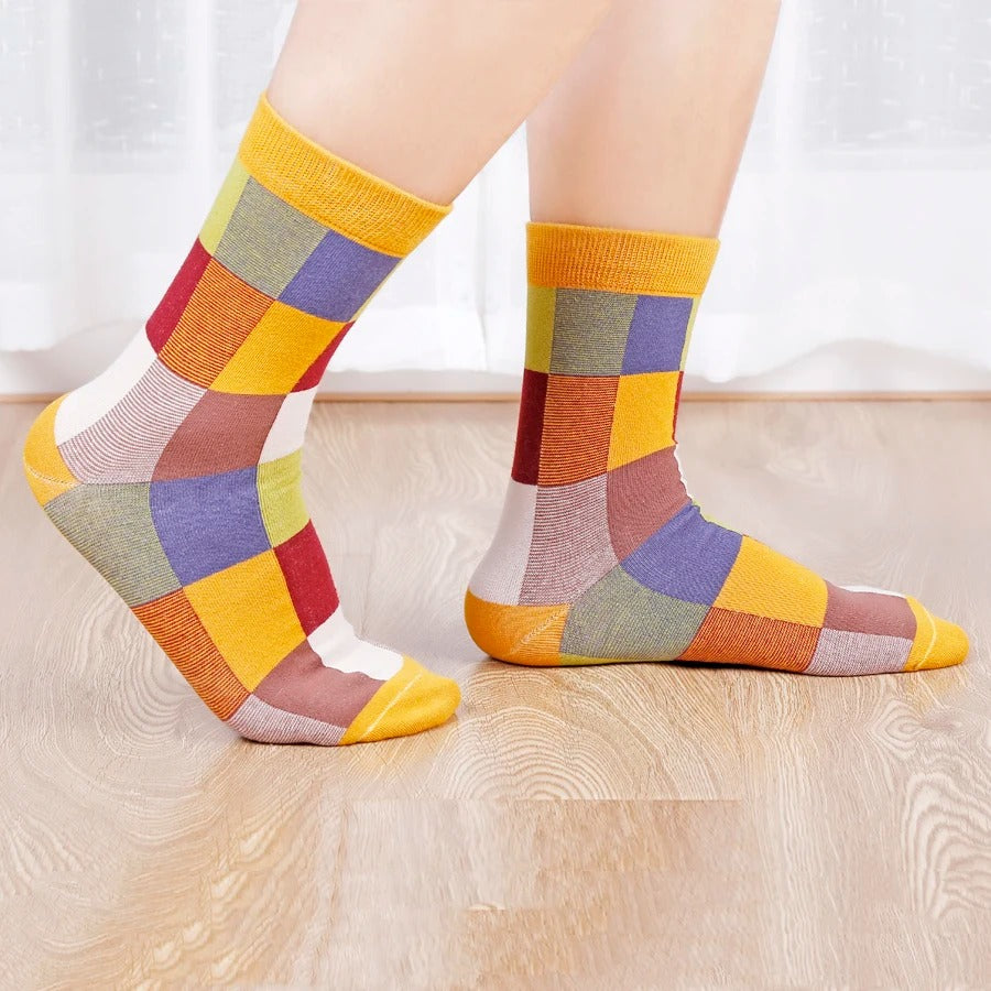 Chaussette homme motif - 35 / Jaune