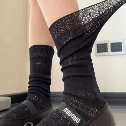 Chaussette soie - 38 / Blanc