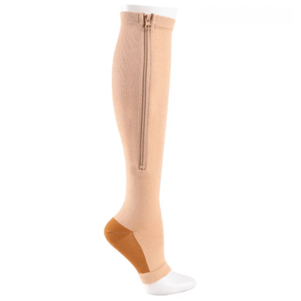 Chaussettes Compression Fermetures Éclaires - Noir / S-M