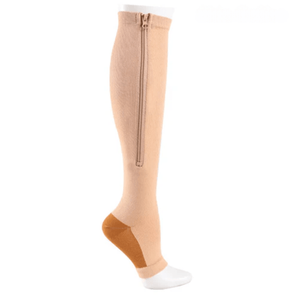 Chaussettes Compression Fermetures Éclaires - Noir / S-M