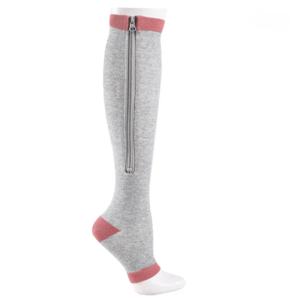 Chaussettes Compression Fermetures Éclaires - Noir / L-XL