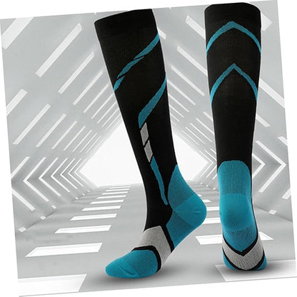 Chaussettes Compression Unisexe - Blanc et bleu / S-M