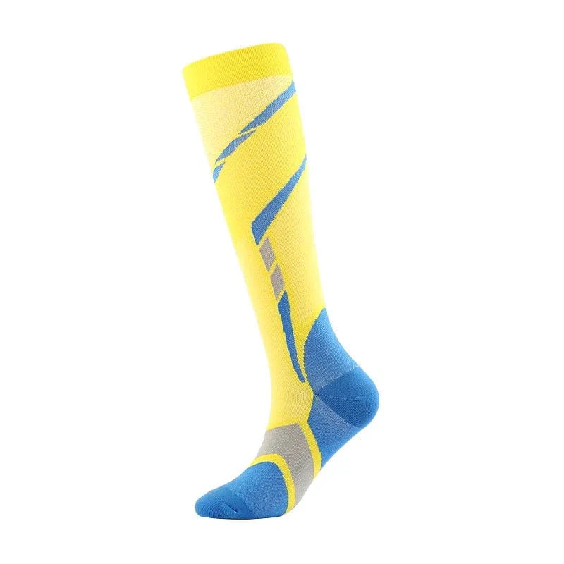 Chaussettes Compression Unisexe - Jaune et bleu / S-M