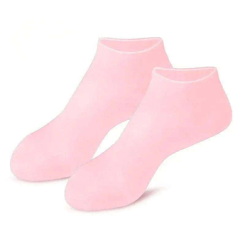 Chaussettes de Soin des Pieds Silicone - Rose