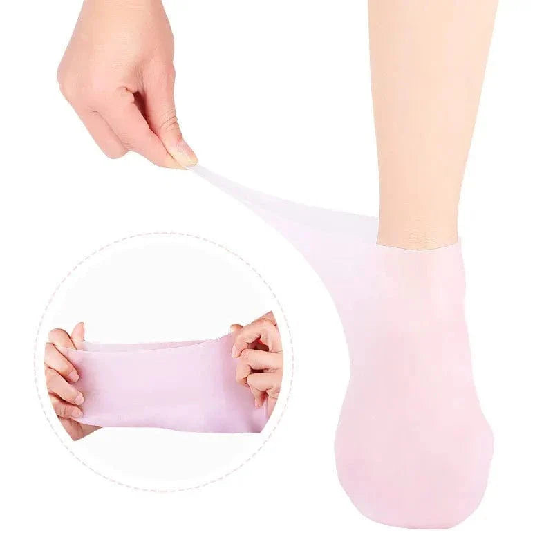 Chaussettes de Soin des Pieds Silicone - Chair