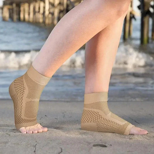 Chaussettes Soutien Cheville - Beige / S/M (21cm - 24cm)
