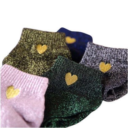Chaussettes coeur - 35 / Bisque