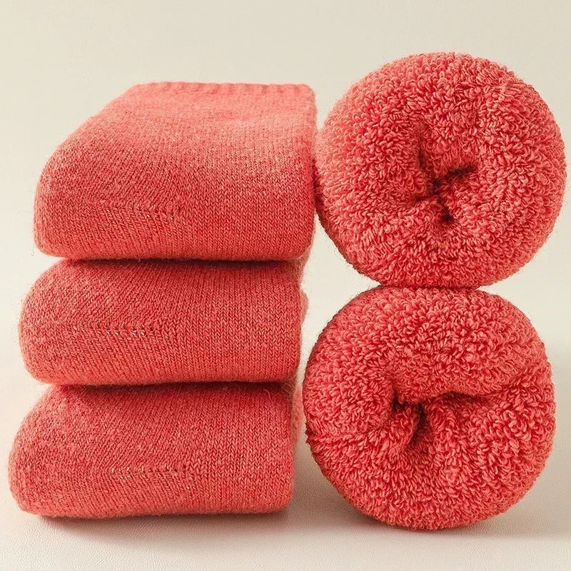 Chaussettes epaisses - 39 / Rouge