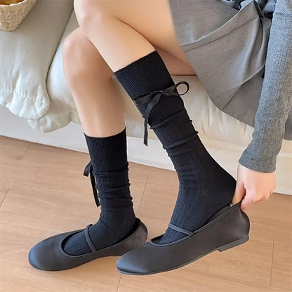 Chaussettes montantes elegantes - 34 / Rose