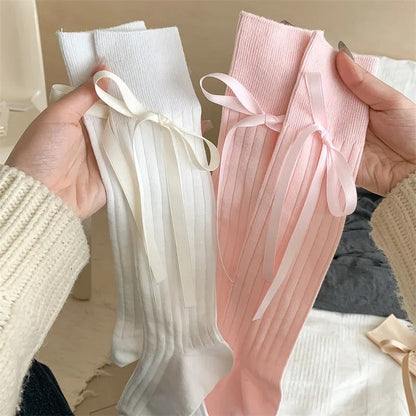 Chaussettes montantes elegantes - 34 / Blanc