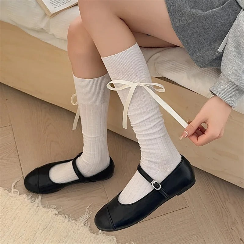 Chaussettes montantes elegantes - 34 / Noir