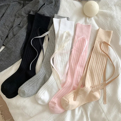 Chaussettes montantes elegantes - 35 / Argent
