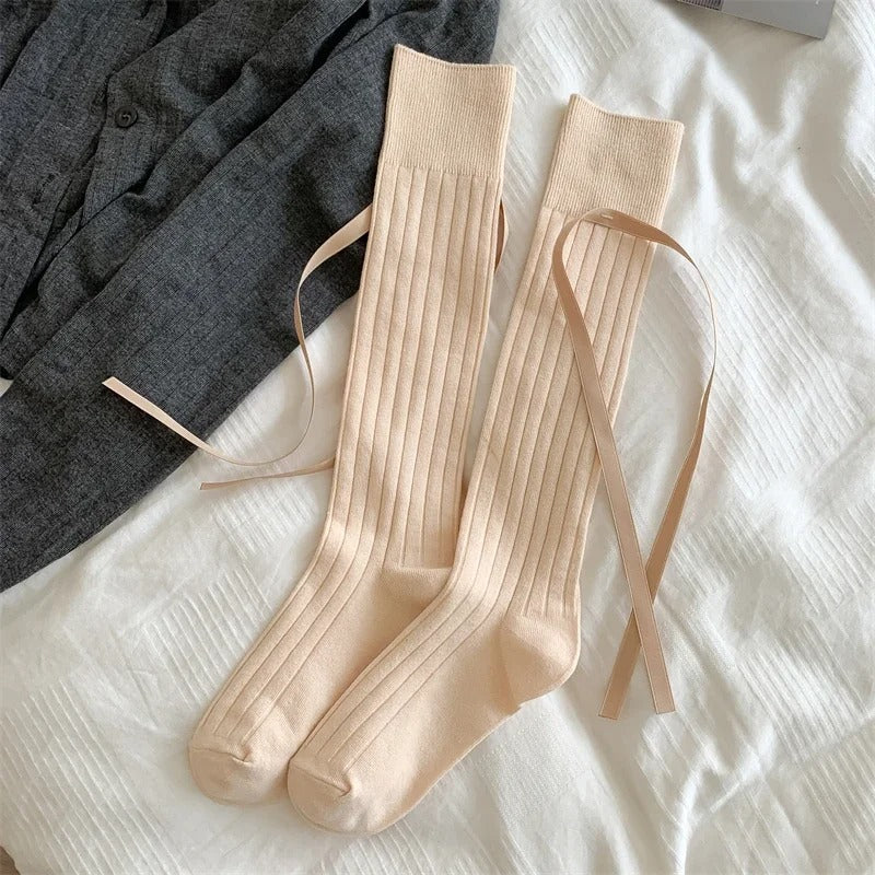Chaussettes montantes elegantes - 35 / Noir