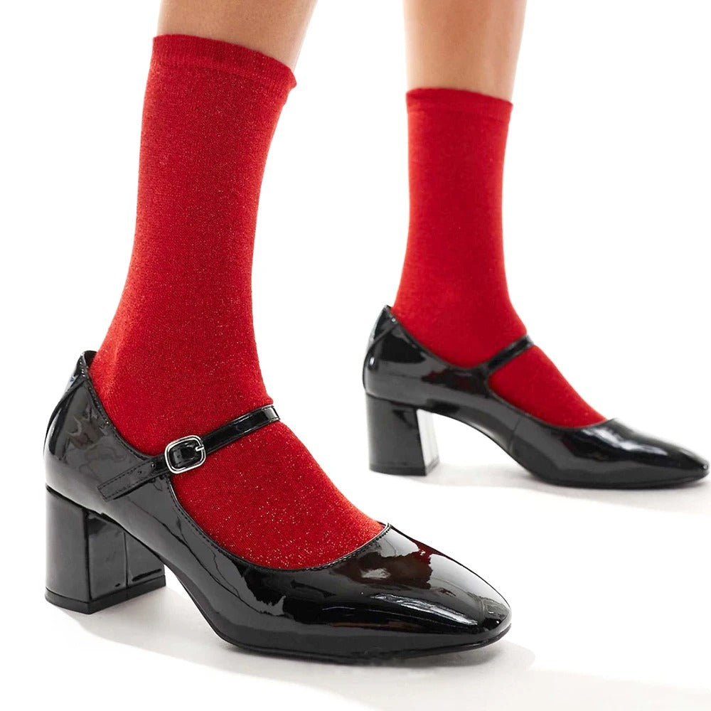 Chaussettes paillettes femme - 35 / Bleu ciel