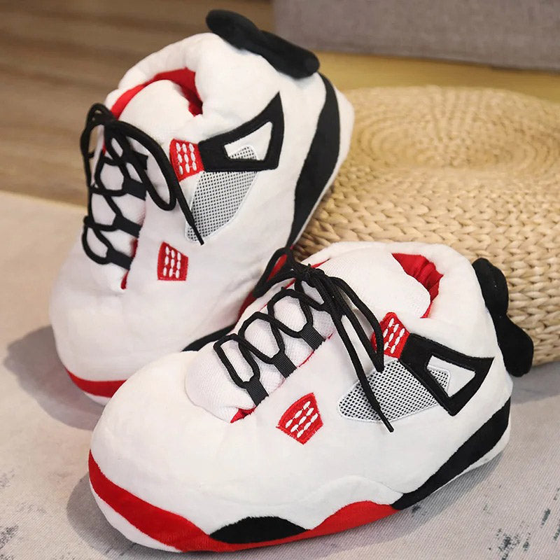 chausson en forme de basket - Blanc / 36