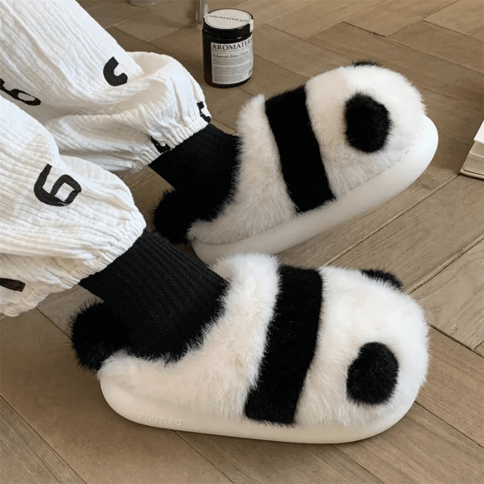 CHAUSSON ORTHOPÉDIQUE FEMME CHAUDS RIGOLOS PANDA - Confort Orthopédique