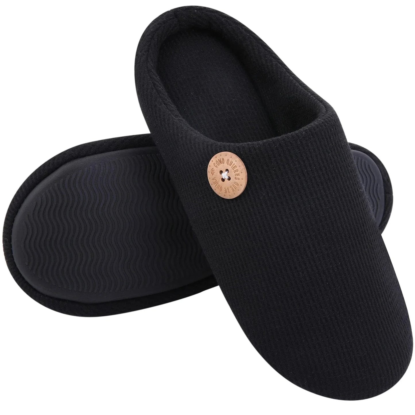 Chausson Orthopédique Chaude en Coton pour Hommes et Femmes - Noir / 38-39